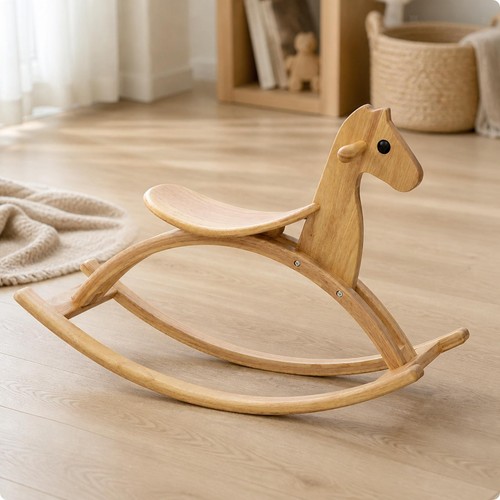Solid wood rocking horse - solid,