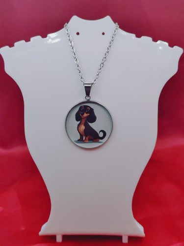 Dachshund necklace stainless - dachshund,