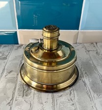 Antique French Brass Oil Burner Heater  - Collectable Portable Camping Stove 
