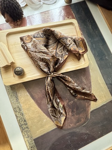 Luxury paisley square scarf - luxury,