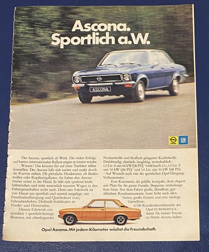 Advertisement opel ascona - advertisement, a5: