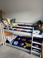 Kids Grey Bunk bed With Mattresses