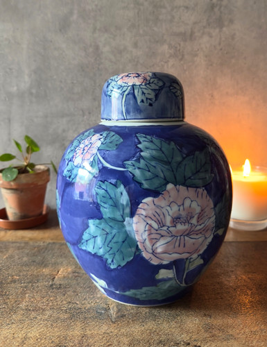 Large blue floral chinoiserie - large,