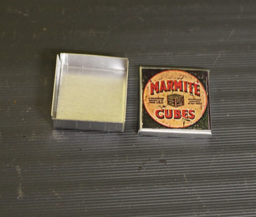 Dolls house metal tin - house,