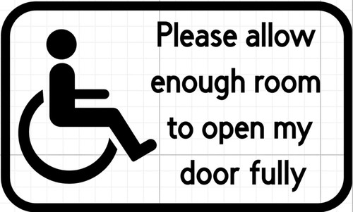 Disabled car sticker vinyl - disabled,