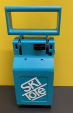 Vintage Ski Tote Locking Handle Ski Transport Carrier System Teal - Made in USA