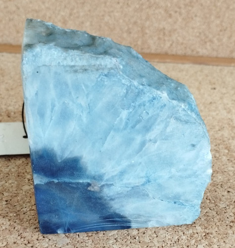 Blue agate geode slice - agate, crystal