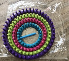 Round Knitting Loom Set Of 4 With Fitted Pegs.