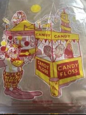 cotton candy floss bags Funfair Fairground Circus Party Qty 100 Bags 12 X 18