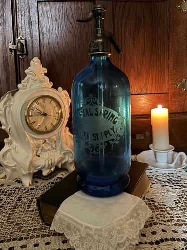 Vintage blue glass - blue,