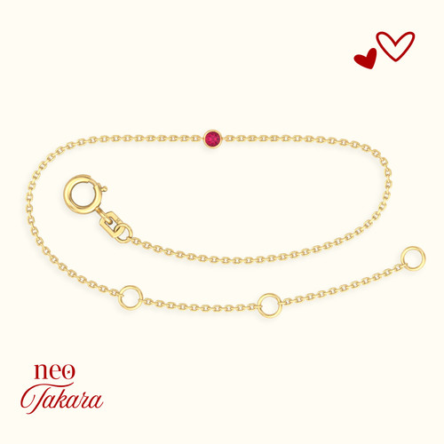 9ct yellow gold natural red - gold,