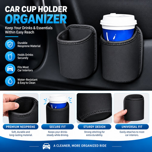 Universal clip leather - clip-on, pu