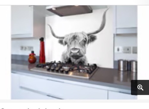 Highland cow kitchen