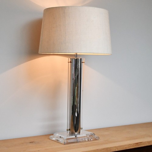 Large mid 20th chrome - large, lucite