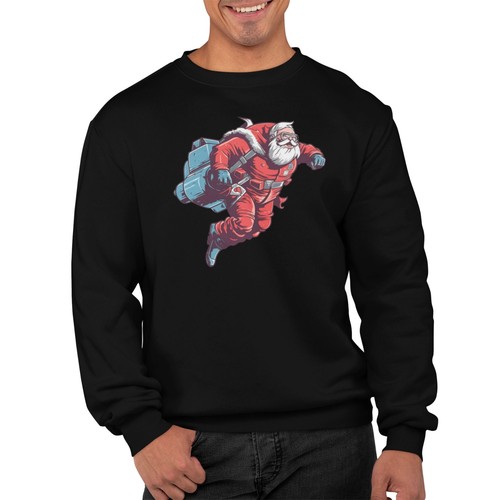 Jet pack santa xmas jumper - pack,