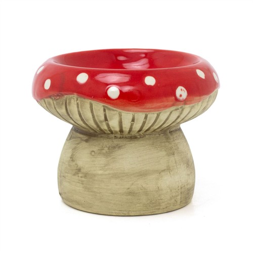 Ceramic toadstool oil burner - ceramic,