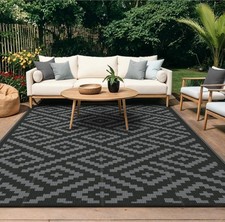 Outdoor Rugs-Large Waterproof Plastic Rug, Mat, for Garden & Indoor 120 x 180cm