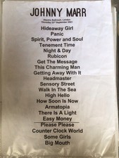 Johnny Marr Set List
