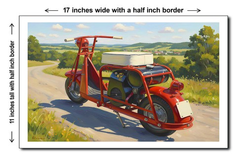 1953 cushman scooter 11x17 - cushman,
