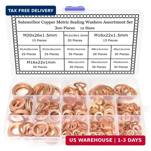300 pieces sizes copper - 300, 12