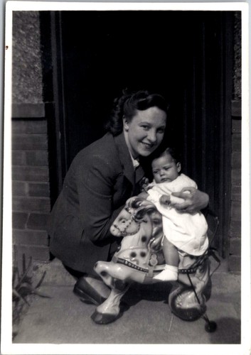 Old photo woman holding - old,