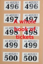 Raffle tickets WHOLE book