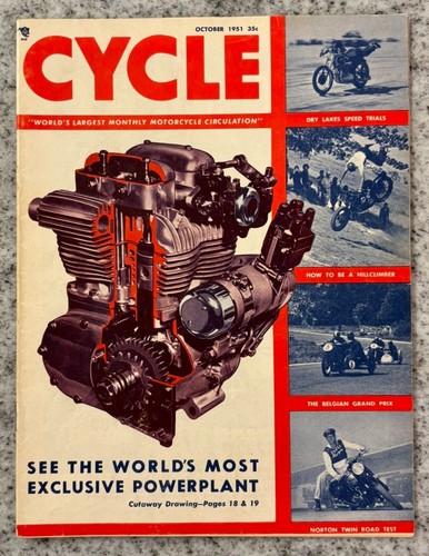 Cycle magazine oct 1951 - 1951, –