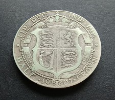 1907 Silver Half Crown - King