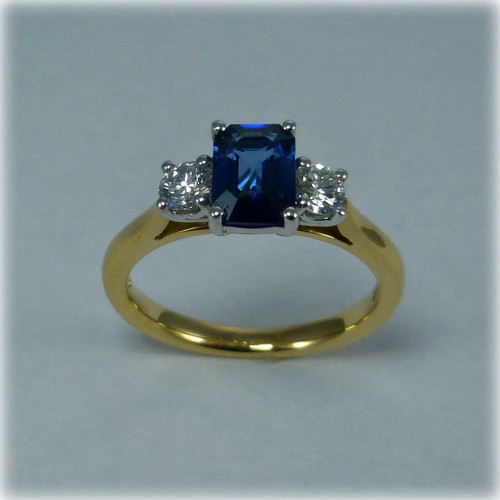 Emerald cut blue - emerald,