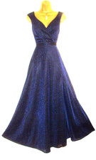 QUIZ Sparkly Navy Long Maxi Prom Ball Gown Evening Party Dress Size 12