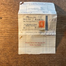 1941 Aberystwyth Butchers Assoc. Statement Invoice Receipt