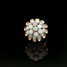 14KT Yellow Gold Opal Cluster