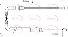 APEC Rear Brake Cable for
