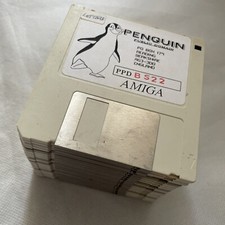 Penguin AMIGA - 720kb Floppy Disk 2DD 3.5 - Job Lot - Sold as untested