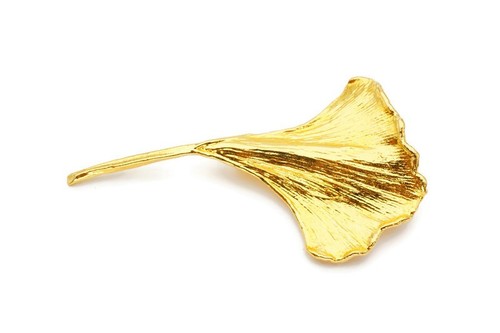 Vintage brooch pin gold - gold, tone