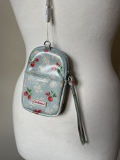 Cath Kidston Blue Strawberry Small Pouch Phone Holder/Bag with Strap