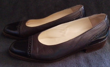 Bally Of Switzerland Ladies Court Shoes Size 6 EU 38.5 Good Condition Dark Brown