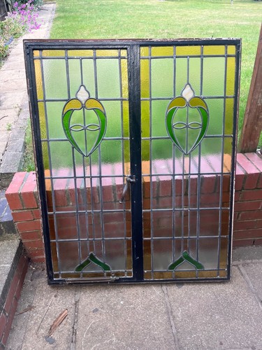 1930s antique stained - , glass