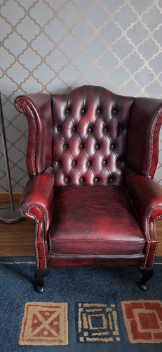 Chesterfield burgundy leather - burgundy,