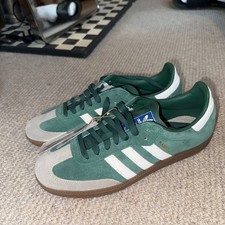 ADIDAS SAMBA OG COLLEGIATE GREEN GUM MENS TRAINERS SIZE UK 9