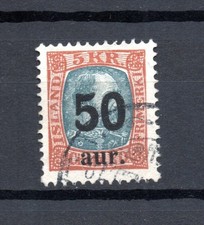 Iceland 1925 old overprinted