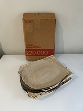Vintage Pyrex Clear Oval Shaped Dinner Plates 30.5cm x 23cm - Read Description