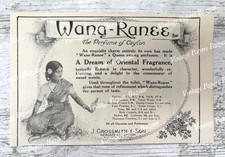 Wana-Ranee Oriental Perfume Ceylon J Grossmith London 1915 antique print advert