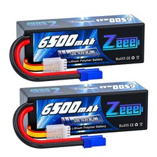 2x Zeee 14.8V 4S Lipo Battery 6500mAh 120C EC5 Plug Hardcase for Emaxx RC Car