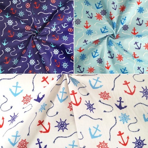Polycotton fabric nautical - fabric,