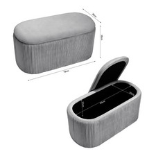 Oval/Round Storage Ottoman