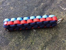 Paracord Keyring Keychain In Martini Racing Colours Lancia Porsche Williams F1