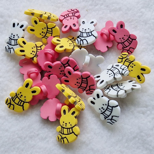 Rabbit bunny novelty buttons - bunny,