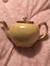 1030s - 40S Vintage Teapot SADLER Yellow / Gold LUSTRE PEARL FULL SIZE