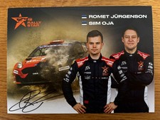 ROMET JURGENSON SIGNED FORD FIESTA RALLY2 ERC 2025 OFFICIAL PHOTOCARD